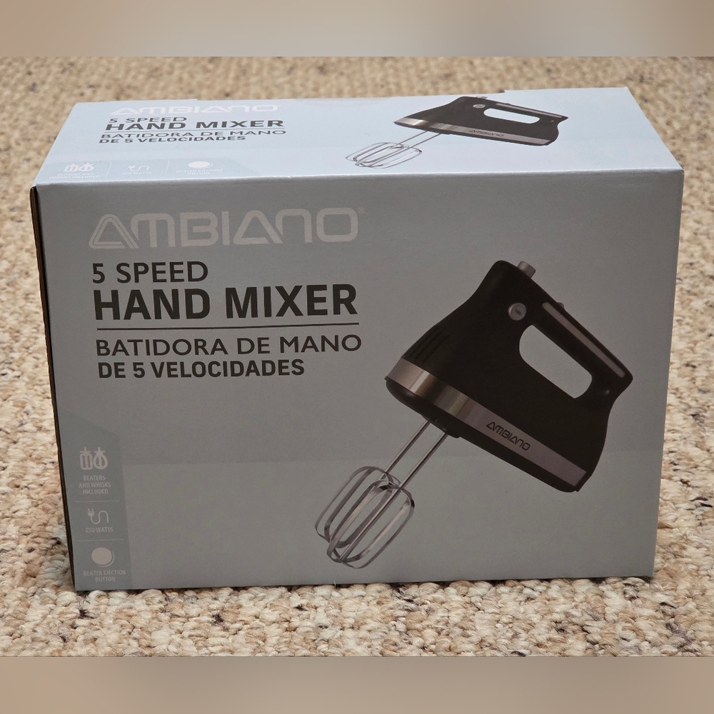 Ambiano 5 Speed Hand Mixer - Black